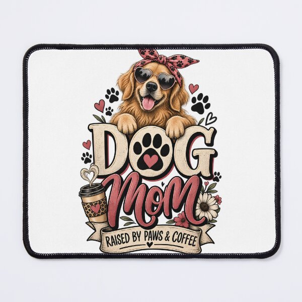 Item preview, Dog Mom Raised By Paws & Coffee designed and sold by oblexwear.