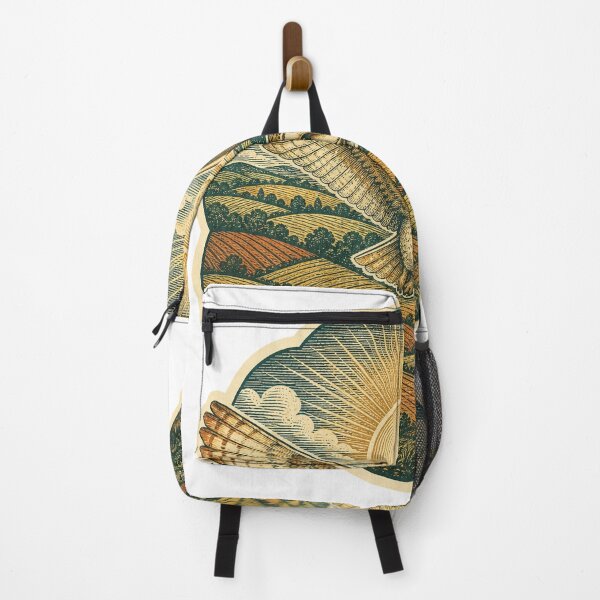 Item preview, Barn Owl in the Patchwork Fields Wild Animal Retro Nature Art designed and sold by VisualArtsOasis.