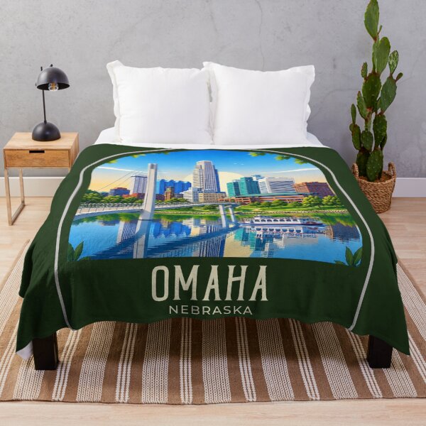 Artikelvorschau, Vintage-Reiseillustration aus Omaha entworfen und verkauft von HomeLivingCo.