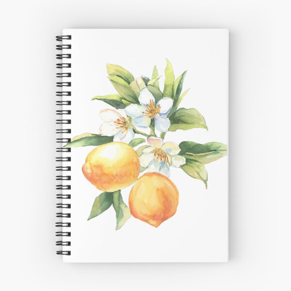 Item preview, Watercolor Lemons on Branch Citrus Fruit, Leaves & Blossoms designed and sold by art-tee-ua.