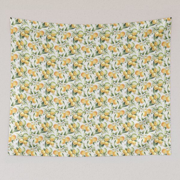 Item preview, Watercolor Lemons on Branch Citrus Fruit, Leaves & Blossoms designed and sold by art-tee-ua.