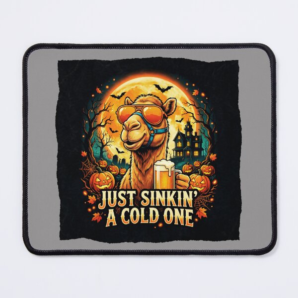 Item preview, Halloween Spooky Cold One Camel – Just Sinkin' a Cold One Halloween Beer – Funny Beer T-Shirt designed and sold by Grang Art Artistic Designs.