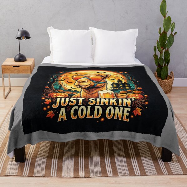 Item preview, Halloween Spooky Cold One Camel – Just Sinkin' a Cold One Halloween Beer – Funny Beer T-Shirt designed and sold by Grang Art Artistic Designs.