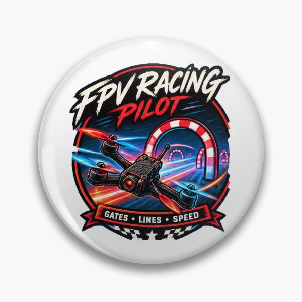 Item preview, FPV Racing Pilot Through The Gates designed and sold by Rhubarb Bridge Merch.