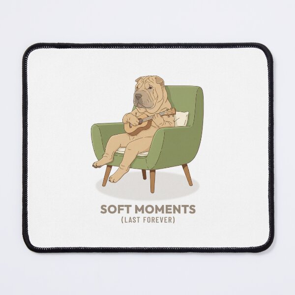 Item preview, Peaceful Shar Pei Playing Ukulele Vintage Aesthetic designed and sold by COZY VINTAGE animal.