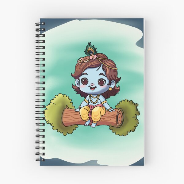 Item preview, Cute Krishna Baby Illustration | Adorable Bal Krishna Cartoon Art | Hindu God Krishna Kids Art | Indian Spiritual Art | Cute Krishna Gift designed and sold by MixedMuse24.