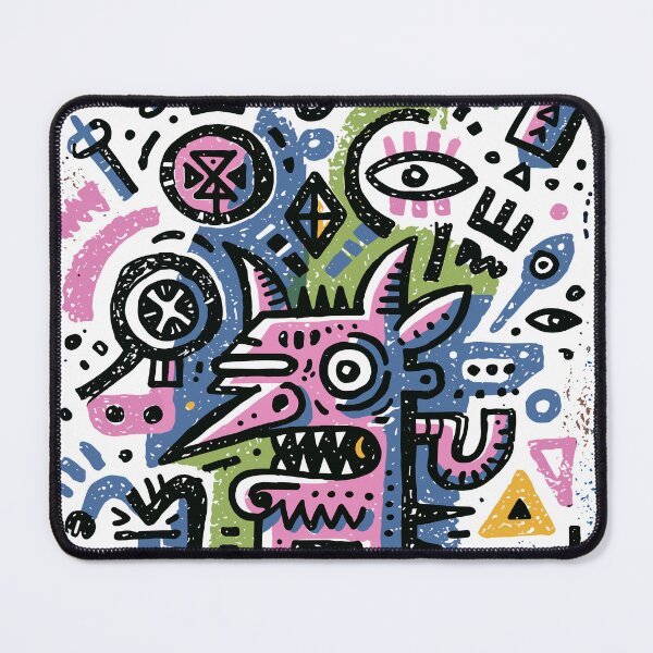 Item preview, Vibrant Abstract Folk Monster Art Design designed and sold by Romgora.
