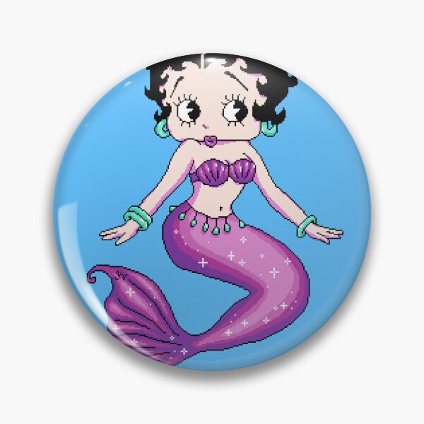 Item preview, Aqua Pink Mermaid Betty designed and sold by yearningviolet.