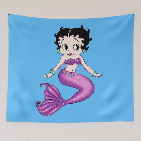 Item preview, Aqua Pink Mermaid Betty designed and sold by yearningviolet.