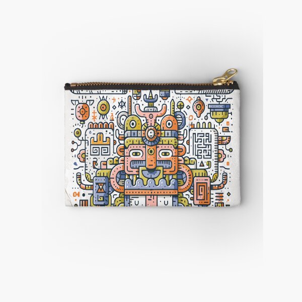 Item preview, Intricate Tribal Character Maximalist Doodle Art designed and sold by Romgora.