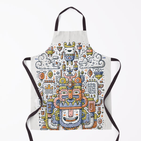 Item preview, Intricate Tribal Character Maximalist Doodle Art designed and sold by Romgora.