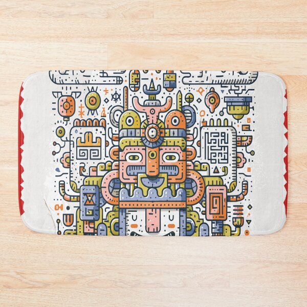 Item preview, Intricate Tribal Character Maximalist Doodle Art designed and sold by Romgora.