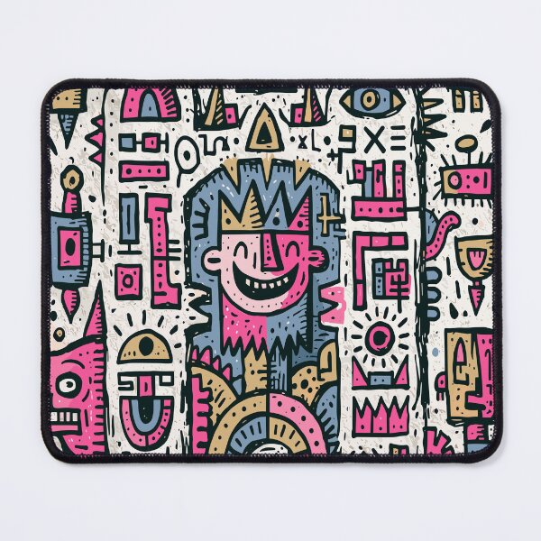 Item preview, Whimsical Abstract Tribal King Doodle Art designed and sold by Romgora.