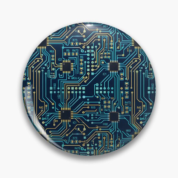 Item preview, PCB Circuit Board Trace Neon Cyberpunk Seamless Pattern designed and sold by ThirdShiftLab.