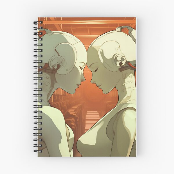 Item preview, Two Androids Sharing a Quiet Connection designed and sold by DavideXyz.