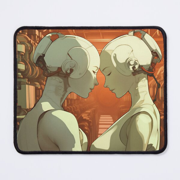 Item preview, Two Androids Sharing a Quiet Connection designed and sold by DavideXyz.
