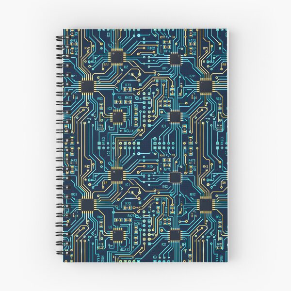 Item preview, PCB Circuit Board Trace Neon Cyberpunk Seamless Pattern designed and sold by ThirdShiftLab.