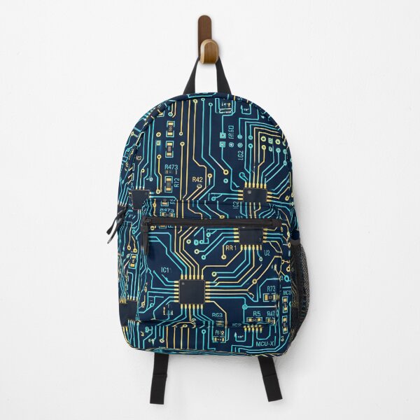 Item preview, PCB Circuit Board Trace Neon Cyberpunk Seamless Pattern designed and sold by ThirdShiftLab.