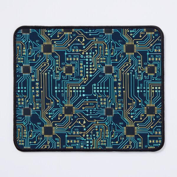 Item preview, PCB Circuit Board Trace Neon Cyberpunk Seamless Pattern designed and sold by ThirdShiftLab.