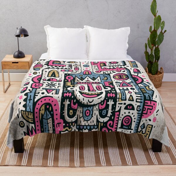 Item preview, Vibrant Doodle King of Quirky Creatures designed and sold by Romgora.