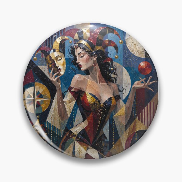 Item preview, The Trickster Queen, Lady of Illusions painting. designed and sold by GalleryKauffeld.