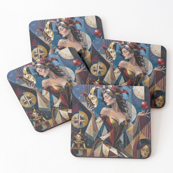 Item preview, The Trickster Queen, Lady of Illusions painting. designed and sold by GalleryKauffeld.