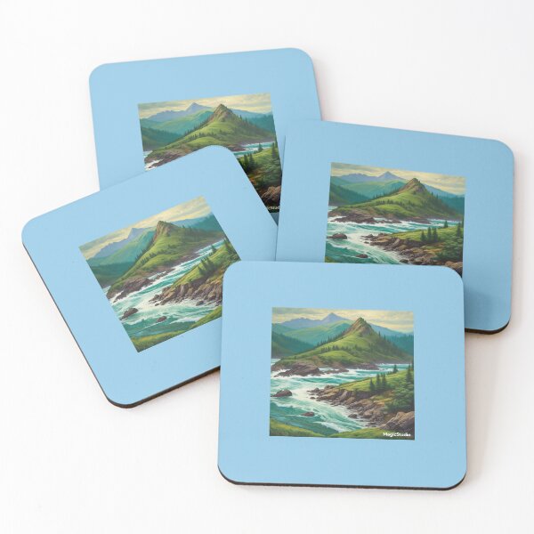 Item preview, Stunning green mountain and river scene designed and sold by Linda La Guardia.