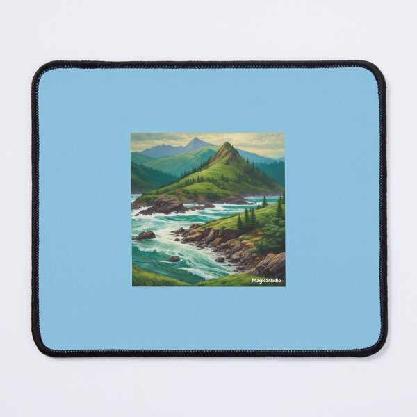 Item preview, Stunning green mountain and river scene designed and sold by Linda La Guardia.
