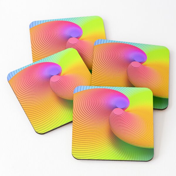 Item preview, Abstract 3D Infinity Rainbow Spiral designed and sold by Keltoi-art.