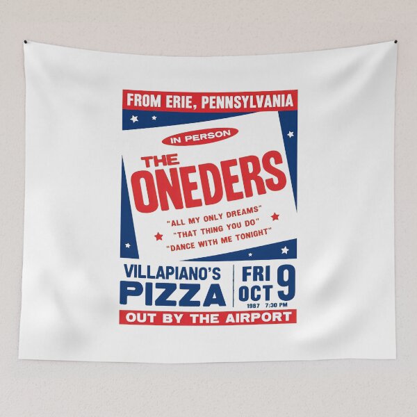Item preview, The Oneders Live in Erie Pennsylvania – Retro 1987 Pizza Show designed and sold by Catsi-Nook-Art.