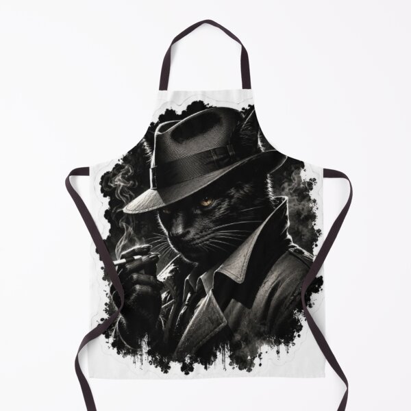 Item preview, Noir Black Cat Detective Smoking a Cigarette designed and sold by Snurly.