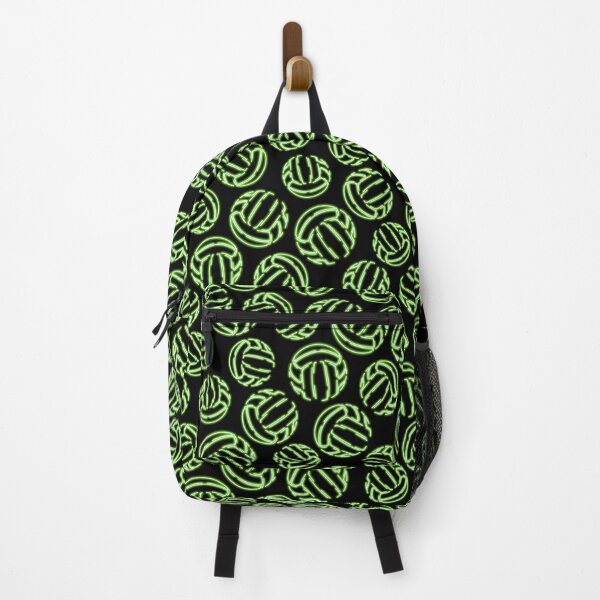 Item preview, Bright green neon glow sketched line art volleyballs designed and sold by katzdzynes.
