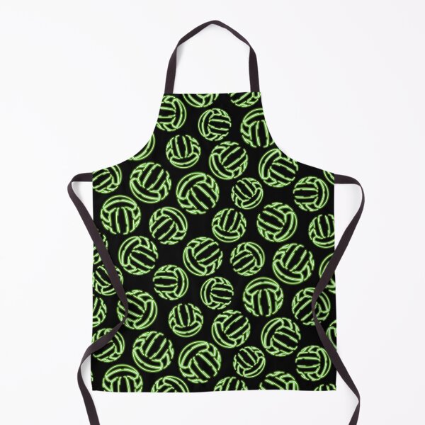 Item preview, Bright green neon glow sketched line art volleyballs designed and sold by katzdzynes.