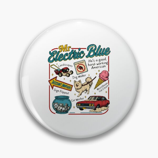 Item preview, Mr Electric Blue – A Good Hard-Working American designed and sold by Catsi-Nook-Art.