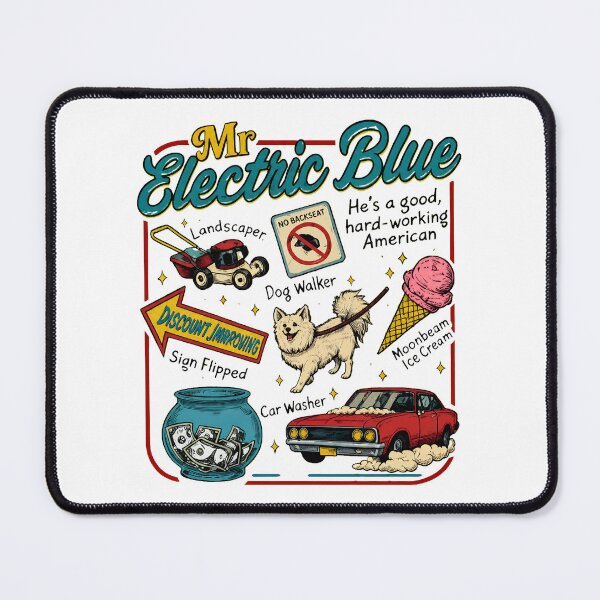 Item preview, Mr Electric Blue – A Good Hard-Working American designed and sold by Catsi-Nook-Art.