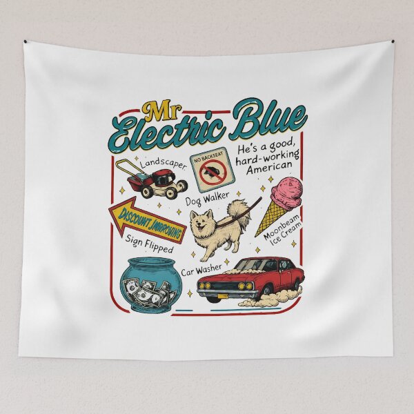 Item preview, Mr Electric Blue – A Good Hard-Working American designed and sold by Catsi-Nook-Art.