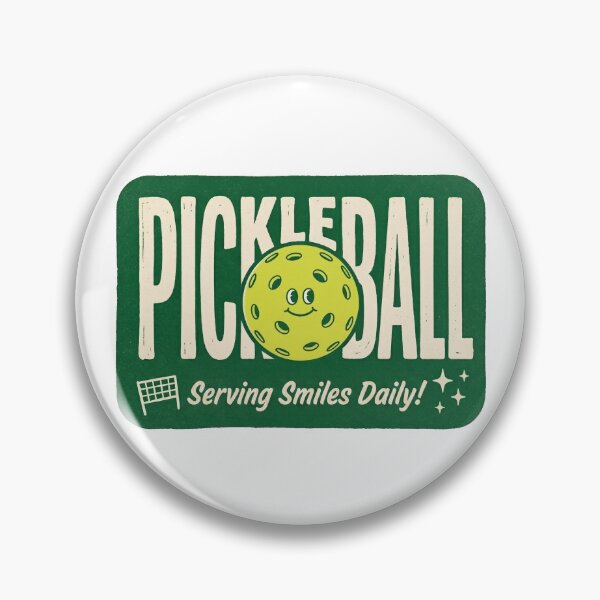 Item preview, Pickleball Serving Smiles Daily Retro Vintage Sign designed and sold by randaper.