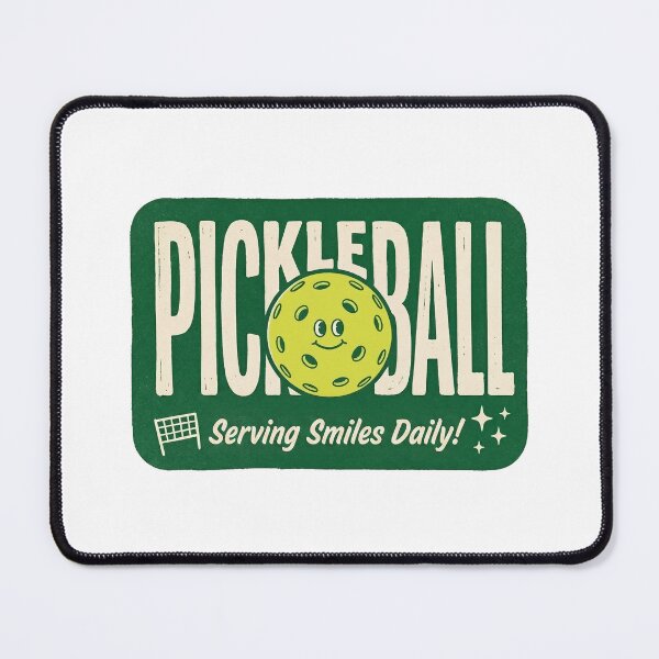 Item preview, Pickleball Serving Smiles Daily Retro Vintage Sign designed and sold by randaper.