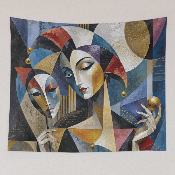 Item preview, The Trickster Queen, Lady of Illusions painting. designed and sold by GalleryKauffeld.