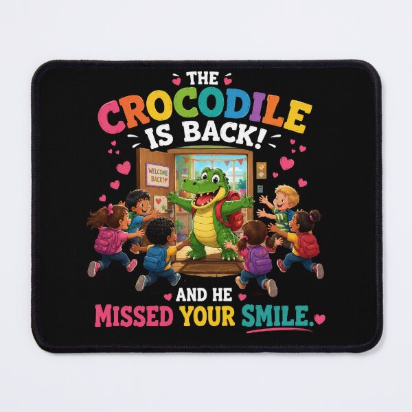 Item preview, Missed Your Smile Crocodile Funny Back To School designed and sold by Crystal-Tree.