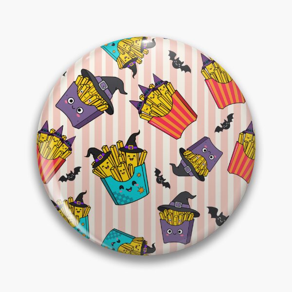 Item preview, Kawaii Witch Fries Halloween Pattern designed and sold by ArtisticInks.