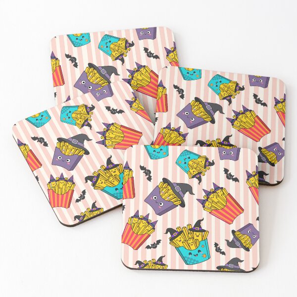 Item preview, Kawaii Witch Fries Halloween Pattern designed and sold by ArtisticInks.