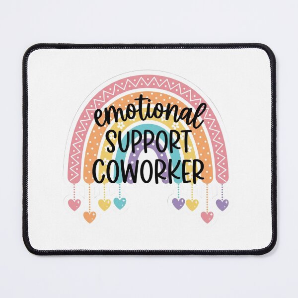 Item preview, Emotional Support Coworker Boho Rainbow Funny Work Bestie Quote designed and sold by raedattia.