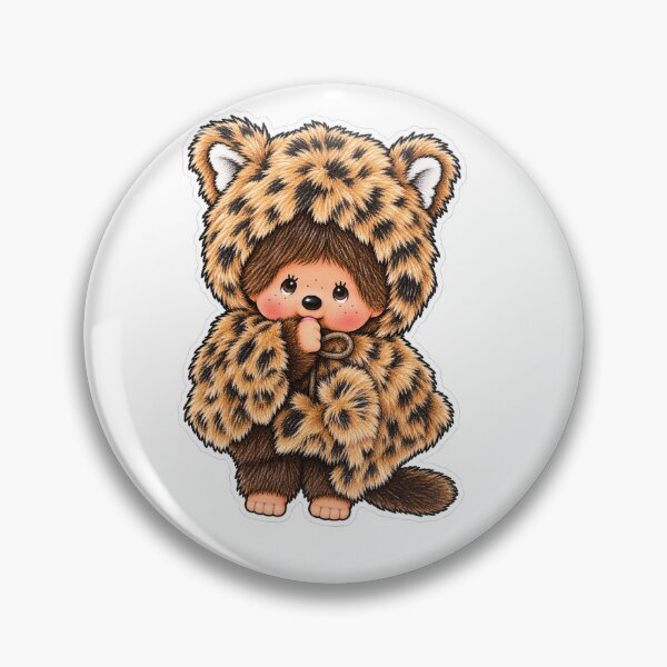 Item preview, Leopard Monchhichi Sticker designed and sold by floravols.