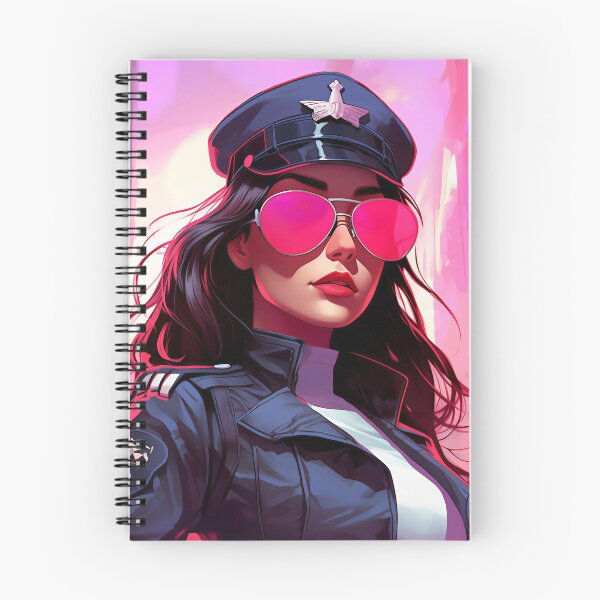 Item preview, Neon Police Woman with Pink Sunglasses designed and sold by DavideXyz.