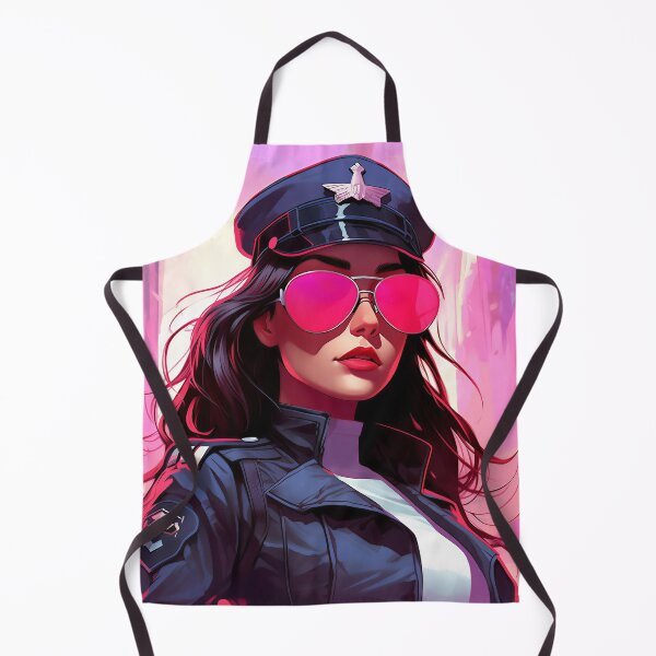 Item preview, Neon Police Woman with Pink Sunglasses designed and sold by DavideXyz.