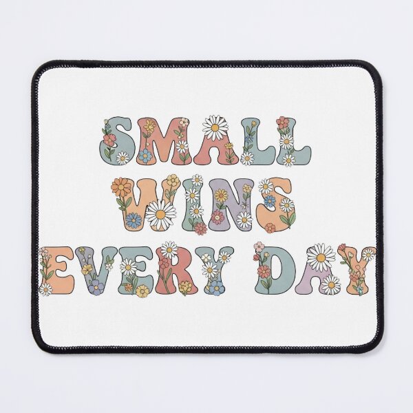 Item preview, Small Wins Every Day Retro Floral Quote designed and sold by Dzblack.