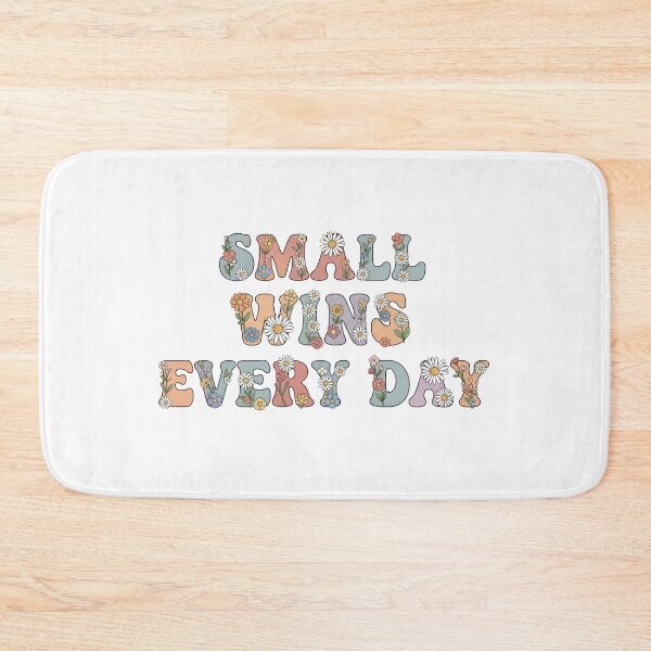 Item preview, Small Wins Every Day Retro Floral Quote designed and sold by Dzblack.
