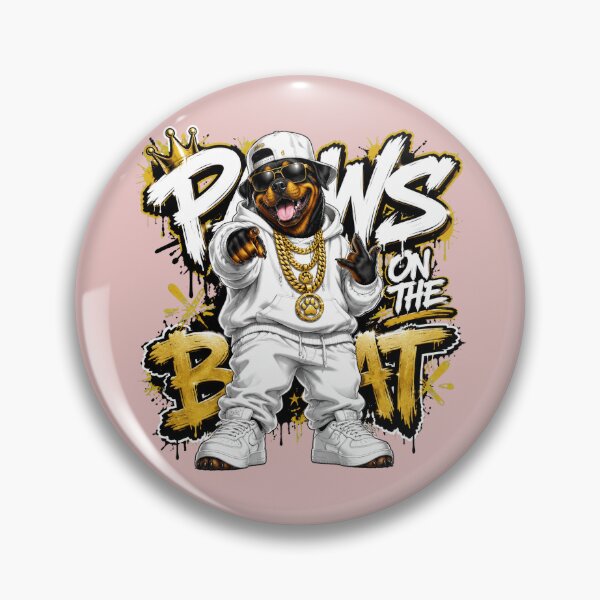 Item preview, Rottweiler Rapper Paws on the Beat designed and sold by Kolibra.