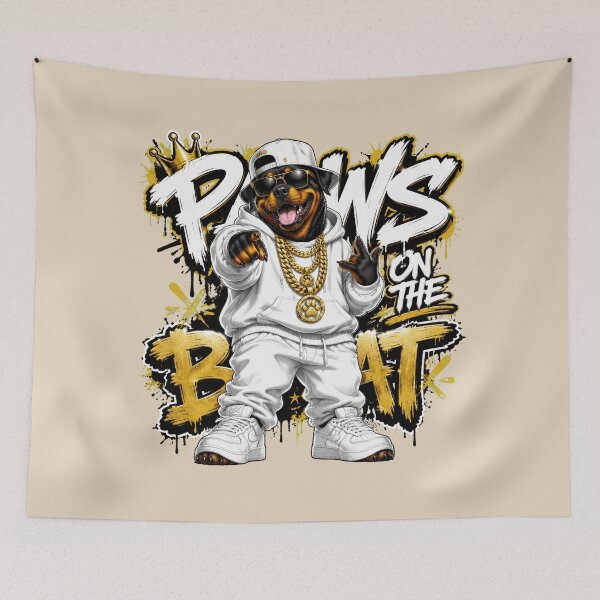 Item preview, Rottweiler Rapper Paws on the Beat designed and sold by Kolibra.
